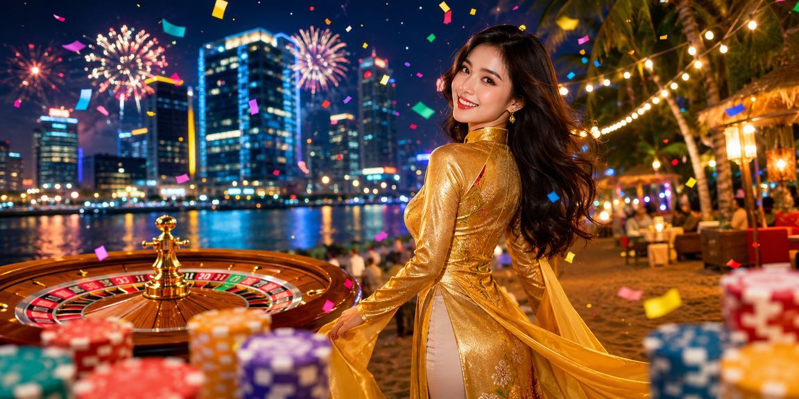 Người chơi roulette trong trang phục áo dài tại Hà Nội
